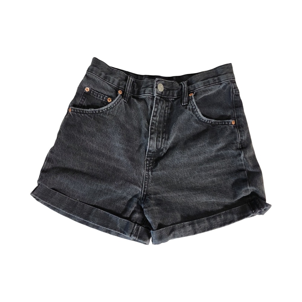 BDG Urban Outfitters Washed Black‎ Mom Shorts High Waisted Denim W28